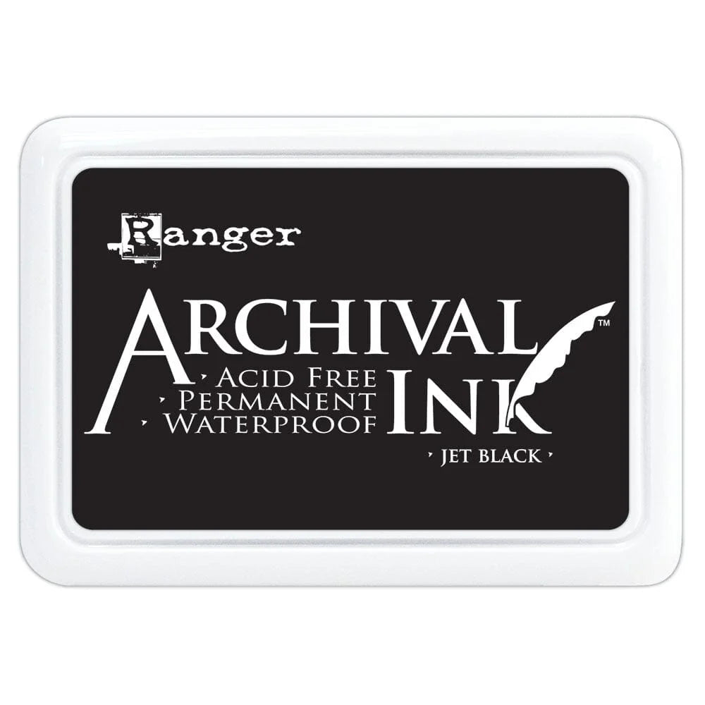 Ranger Archival Ink Pad - Jet Black
Archival Inks™ provide lasting stamping results that are permanent on many surfaces. Get a crisp image that doesn't bleed over water-based inks, markers, acrylic paint, watercolors, and more. Pads can be easily re-inked with the coordinating Archival Ink Re-Inker.