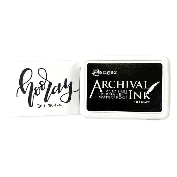 Ranger Archival Ink Pad - Jet Black
Archival Inks™ provide lasting stamping results that are permanent on many surfaces. Get a crisp image that doesn't bleed over water-based inks, markers, acrylic paint, watercolors, and more. Pads can be easily re-inked with the coordinating Archival Ink Re-Inker.