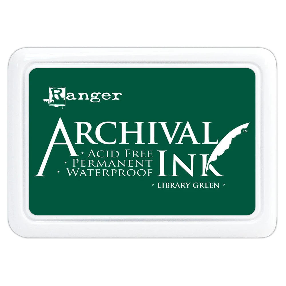 Ranger Archival Ink Pad - Library Green
Archival Inks™ provide lasting stamping results that are permanent on many surfaces. Get a crisp image that doesn't bleed over water-based inks, markers, acrylic paint, watercolors, and more. Pads can be easily re-inked with the coordinating Archival Ink Re-Inker.