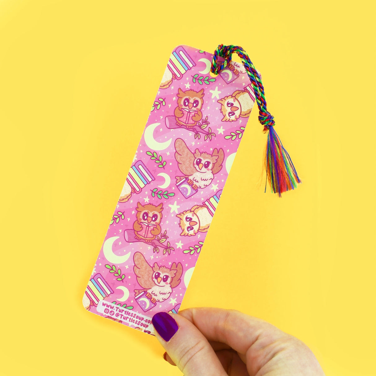 Hold your spot in style with our fun and funky bookmark collection! Whether you prefer romance, fantasy, or science fiction, our bookmarks will fit perfectly between the pages of your favorite novel.
🐢 Bookmark is printed on sustainably-sourced premium ultra-thick card stock with soft-touch matte texture
🐢 Unique design on the front and back
🐢 Bookmark measures 2" x 6"
🐢 Copyright © 2025 Turtle's Soup. All Rights Reserved.