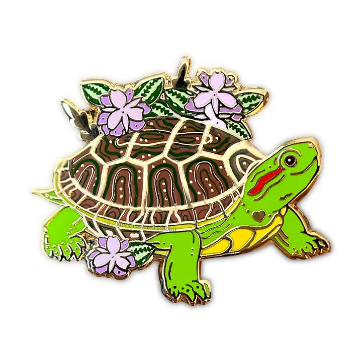 Celebrate your love for turtles!
✦ Hard enamel
✦ Shiny gold metal
✦ 2 inches
✦ 2 Posts for extra security
✦ Rubber backings
✦ Back stamped for authenticity
Comes packaged on a backing card.