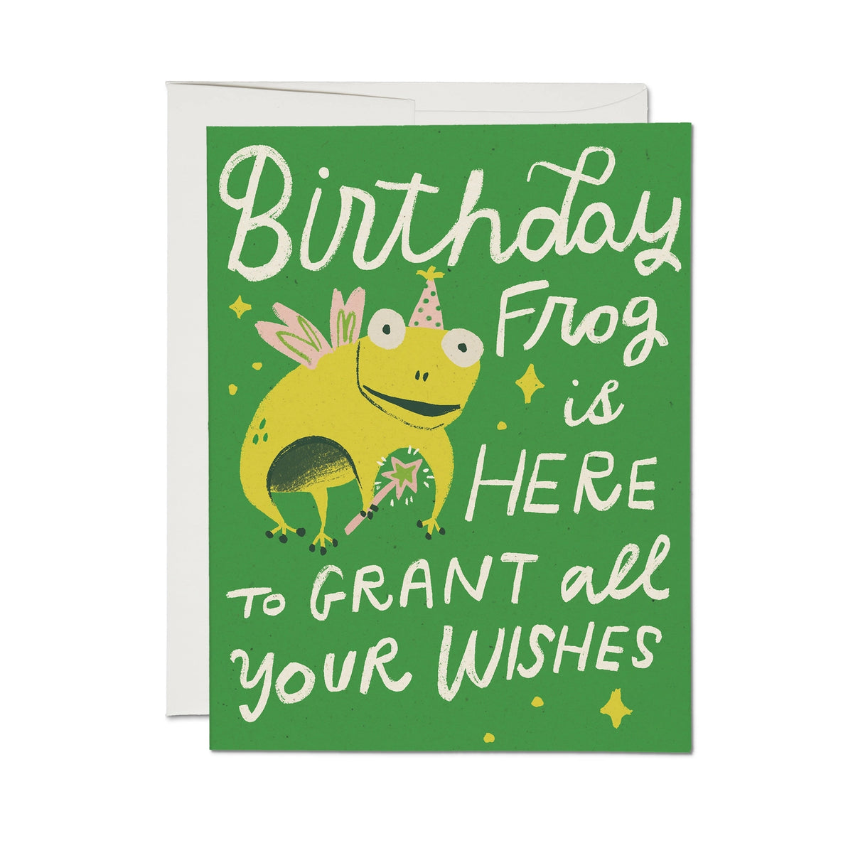 Red Cap Cards - Birthday Frog Greeting Card
Illustrated by Dylan Mierzwinski
A2 - 4.25 x 5.5 inch
