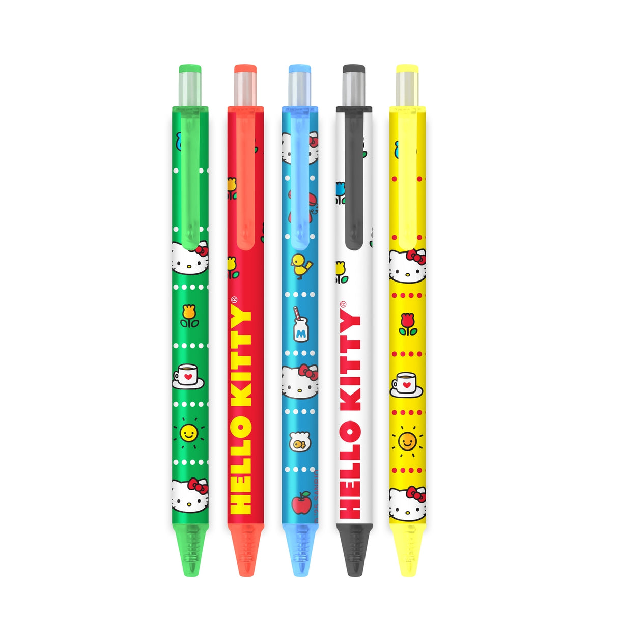Retro Hello Kitty Soft-Touch Gel Pen Set