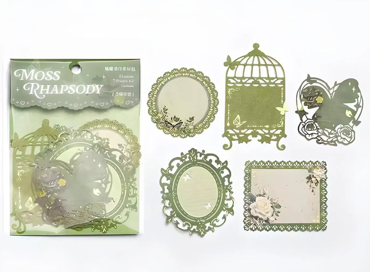 This vintage themed ephemera pack includes 10 pieces of cute paper materials in different color schemes! Each pack comes with pieces in 5 varying styles with 2 of each design.
These pieces make great card decoration, collage pieces, or additions to your journal spreads!