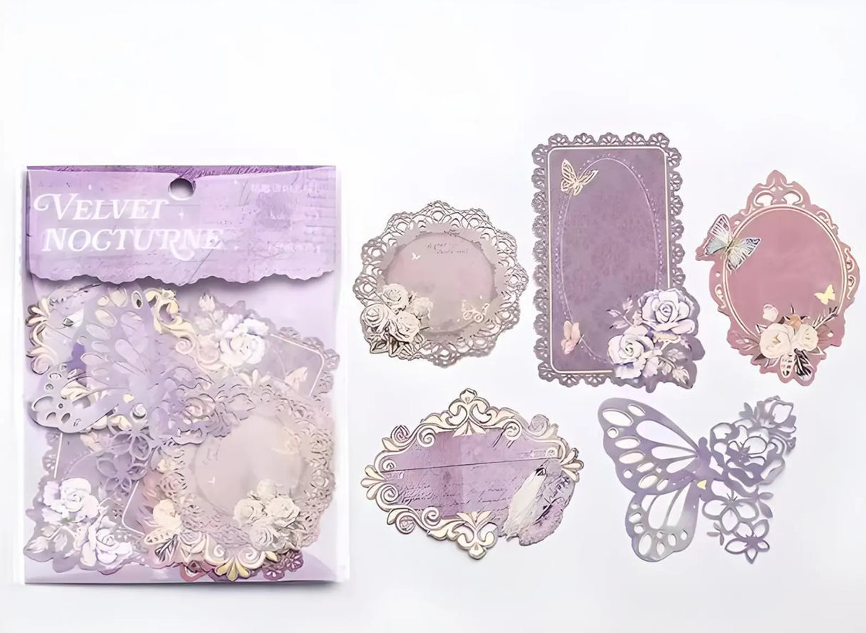 This vintage themed ephemera pack includes 10 pieces of cute paper materials in different color schemes! Each pack comes with pieces in 5 varying styles with 2 of each design.
These pieces make great card decoration, collage pieces, or additions to your journal spreads!