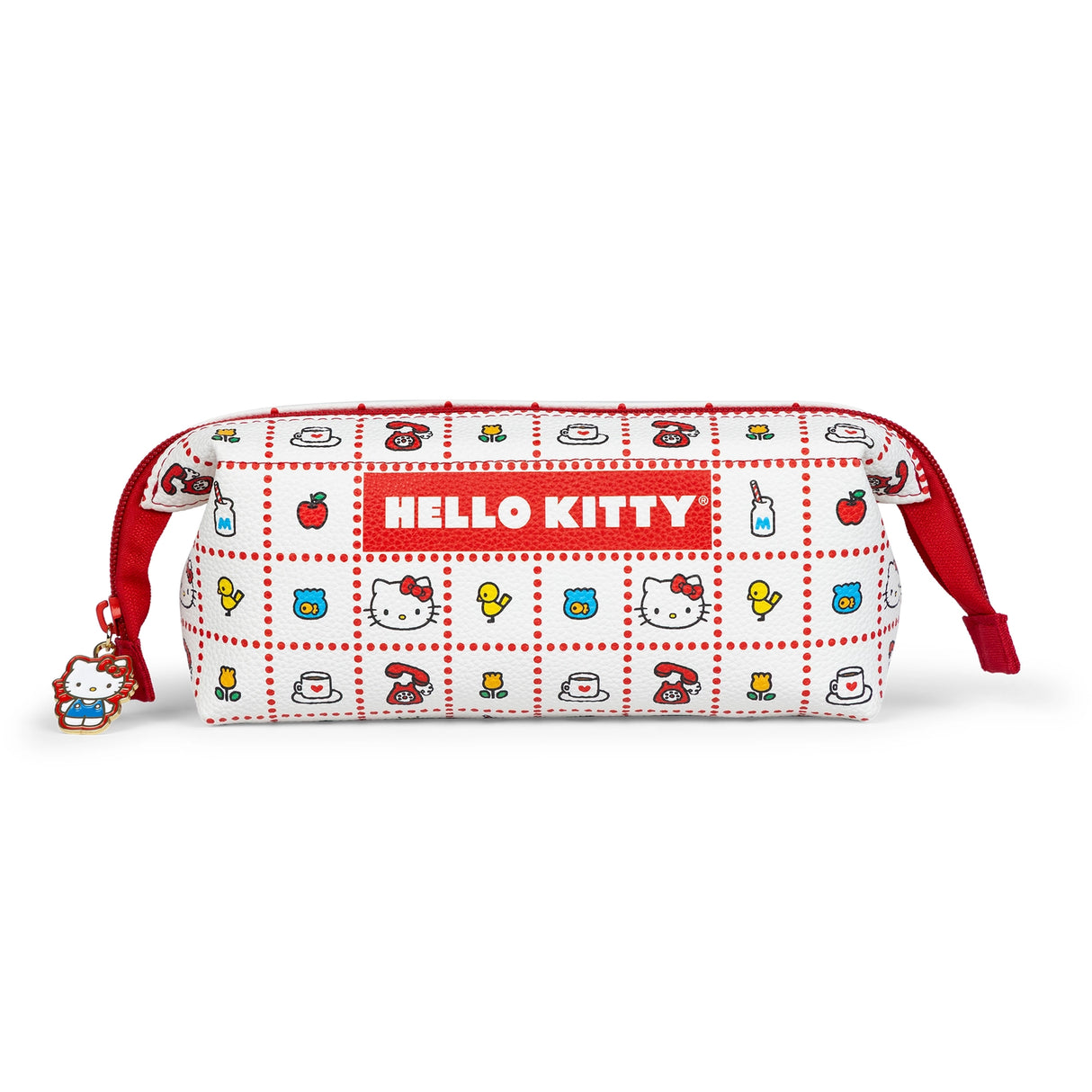Meet your new favorite stationery essential! Featuring a vibrant, retro-inspired Hello Kitty pattern, this perfectly sized pouch is the ideal home for your pens, pencils, and any other small stationery items. The smooth-glide zipper keeps everything secure, but the true showstopper is the irresistible Hello Kitty-shaped zipper charm! Whether you’re a student, a Hello Kitty fan, or just looking to add a touch of fun to your organization, this pouch is a total game-changer.
© 2025 SANRIO CO., LTD. Used