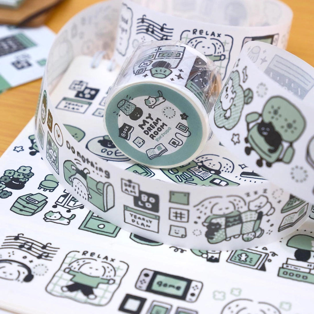RiN! Studio - My Dream Room Washi Tape
Volume 50: Today we bring you the <my dream="" room=""> category, which has captured the beautiful room Rin is picturing in her life as an artist:)</my>