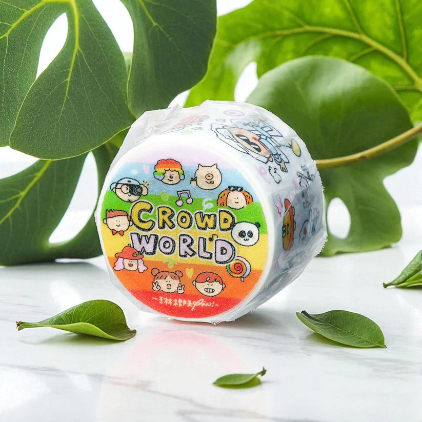 Volume 6:
Today we bring you the <crowd world=""> category, we are living in such an amazing world and we are all part of it! Isn't it the beauty of the world?
Full roll: 30mm wide x 5m long (5 loops)
Materials: Washi tape on release paper</crowd>