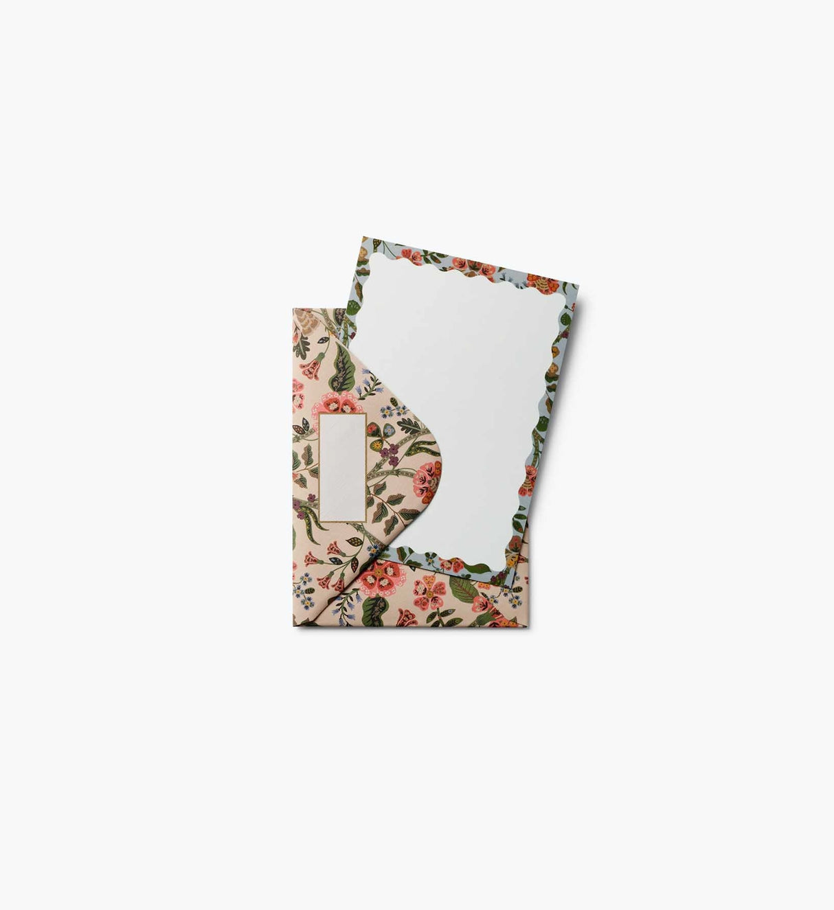 A prettier stationery stash, perfect for writing on the go. Printed with Gracie florals in three elegant colorways, this folio-style set includes 12 notecards with matching envelopes, tucked inside a coordinating folder with a ribbon-tie closure.