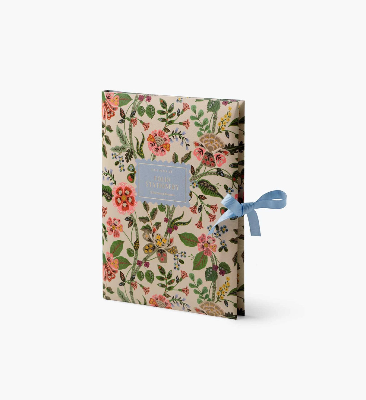 A prettier stationery stash, perfect for writing on the go. Printed with Gracie florals in three elegant colorways, this folio-style set includes 12 notecards with matching envelopes, tucked inside a coordinating folder with a ribbon-tie closure.