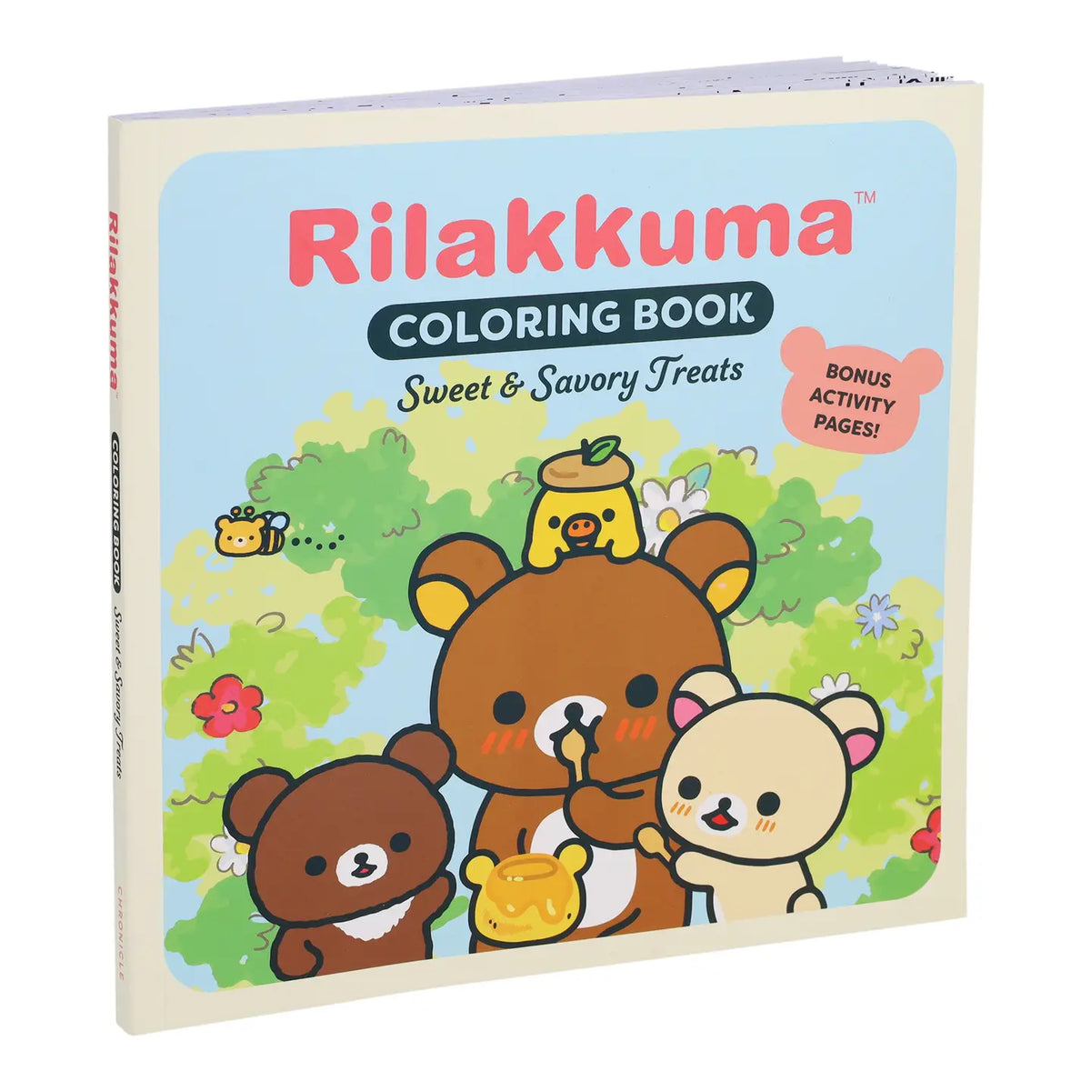 Join the lazy bear Rilakkuma and friends for an adorable coloring adventure full of sweet and savory treats, from berries and cakes to hamburgers and pizza. This book is one of the first in a new series of officially licensed Rilakkuma coloring books!
Rilakkuma, meaning “bear in relaxed mode,” is beloved worldwide for its irresistible kawaii cuteness. Now, for the first time, you can collect a series of cute and cozy coloring books featuring Rilakkuma, Korilakkuma, Chairoikoguma, Kiiroitori, and friends. T