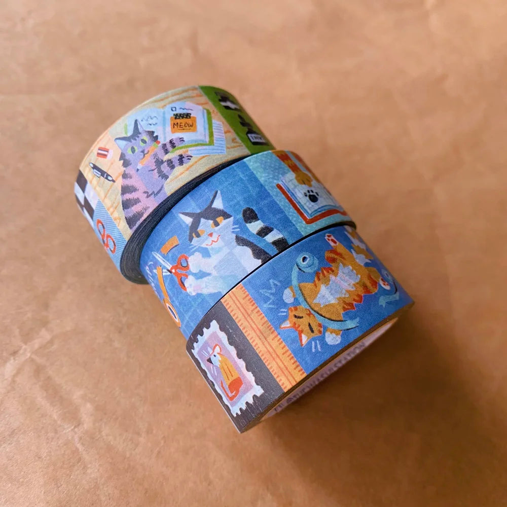 Printed paper tape, perfect for any time you’d use regular tape, only cuter! Use it in planners, journals, scrapbooks, or for sealing and decorating mail. Easily peels off and leaves minimal residue on most surfaces. A perfect gift for the stationery lover in your life - or you!
Original design by Riley's Desk
Dimensions: 20mm x 10m