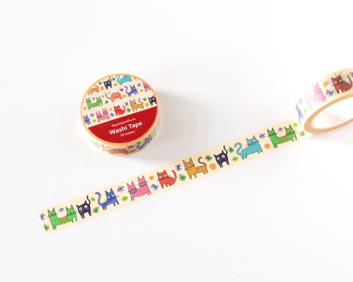 Decorative washi tape featuring playful, colorful cat illustrations. Perfect for planners, journals, gift wrapping, scrapbooking, and creative projects. Easy to tear, repositionable, and residue-free.
🌈 Key Features:
Dimensions: 15mm wide x 10 meters (32.8 feet) in length
Contains: 1 washi tape roll
High-quality washi tape material
Easy to tear and reposition
Perfect for scrapbooking, journaling, and crafts