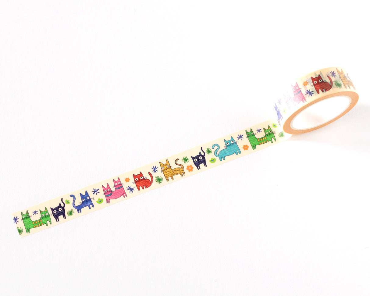 Decorative washi tape featuring playful, colorful cat illustrations. Perfect for planners, journals, gift wrapping, scrapbooking, and creative projects. Easy to tear, repositionable, and residue-free.
🌈 Key Features:
Dimensions: 15mm wide x 10 meters (32.8 feet) in length
Contains: 1 washi tape roll
High-quality washi tape material
Easy to tear and reposition
Perfect for scrapbooking, journaling, and crafts