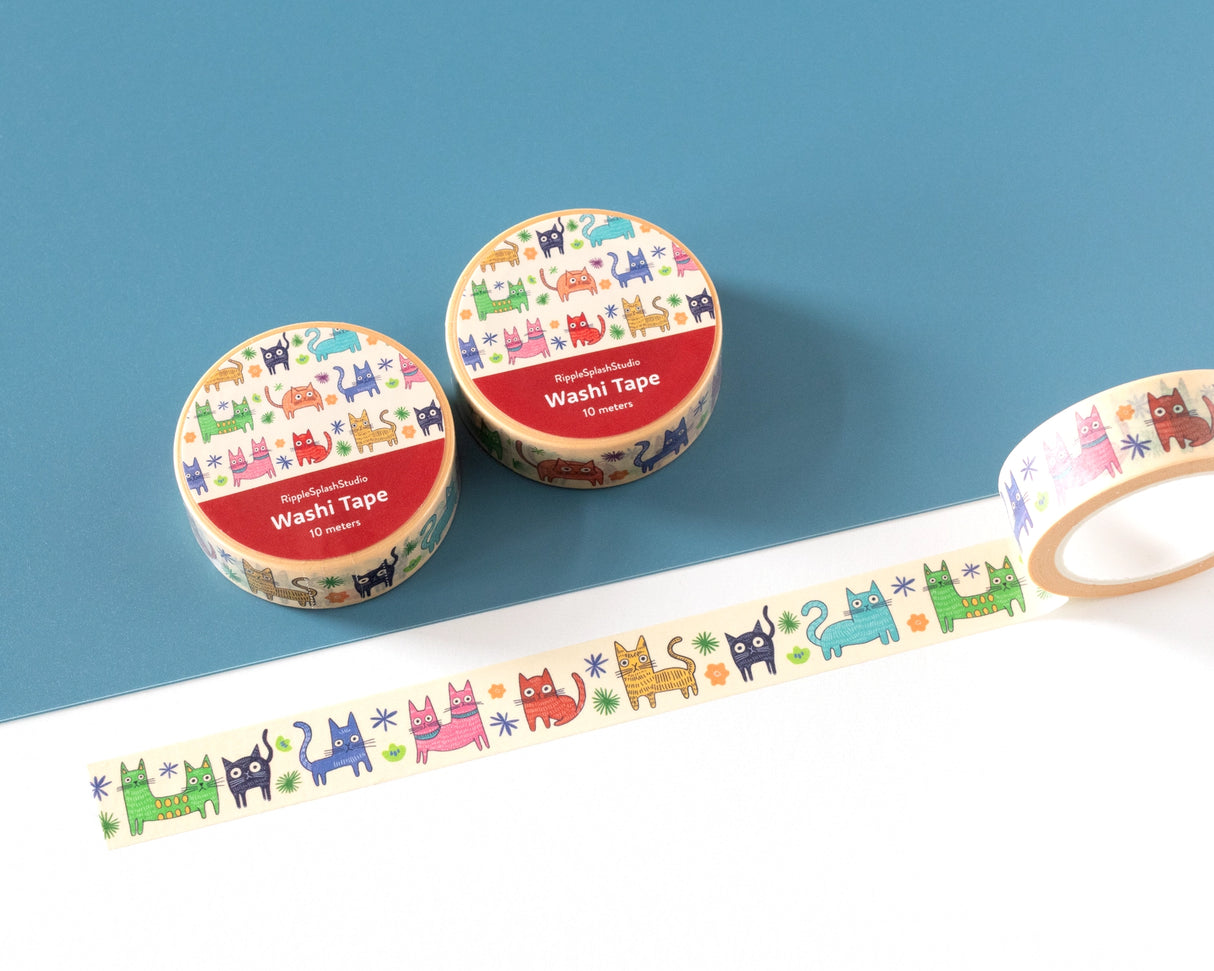 Decorative washi tape featuring playful, colorful cat illustrations. Perfect for planners, journals, gift wrapping, scrapbooking, and creative projects. Easy to tear, repositionable, and residue-free.
🌈 Key Features:
Dimensions: 15mm wide x 10 meters (32.8 feet) in length
Contains: 1 washi tape roll
High-quality washi tape material
Easy to tear and reposition
Perfect for scrapbooking, journaling, and crafts