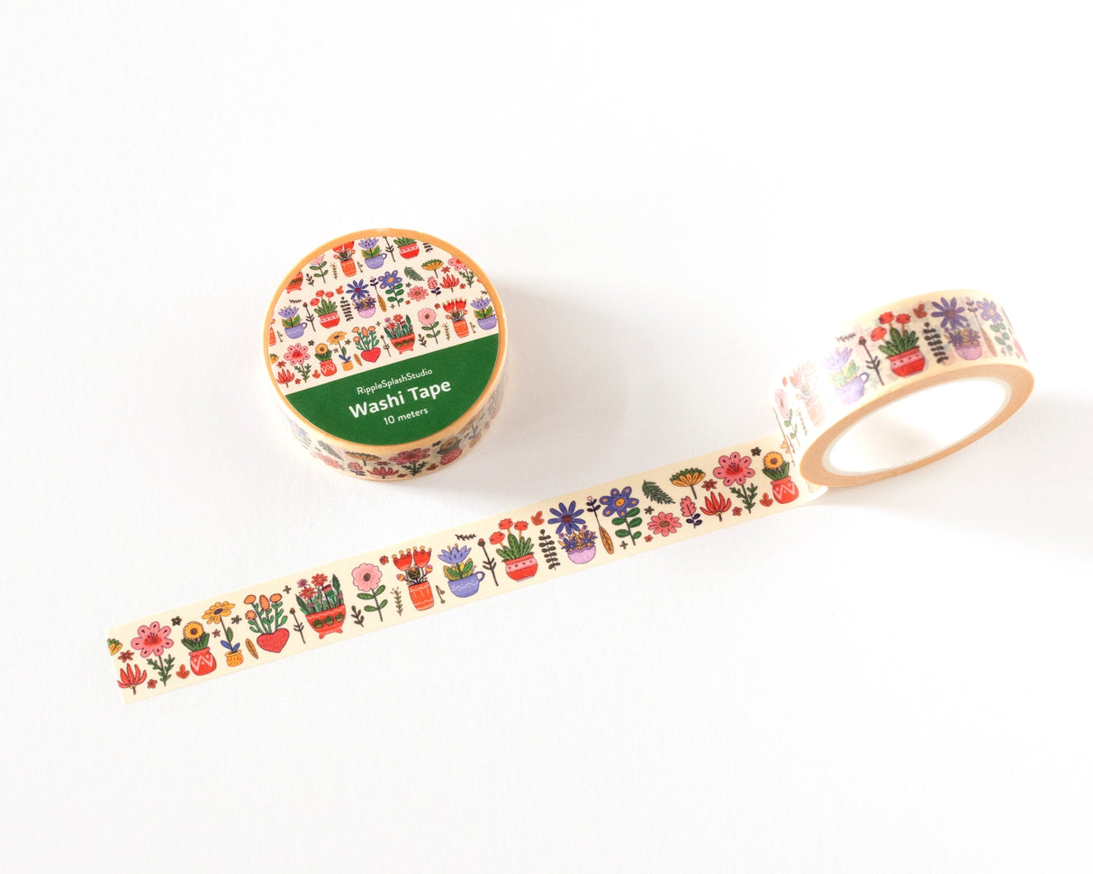 Decorative washi tape featuring colorful illustrated flower and plant pots. Perfect for planners, journals, gift wrapping, scrapbooking, and creative projects. Easy to tear, repositionable, and residue-free.
🌈 Key Features:
Dimensions: 15mm wide x 10 meters (32.8 feet) in length
Contains: 1 washi tape roll
High-quality washi tape material
Easy to tear and reposition
Perfect for scrapbooking, journaling, and crafts