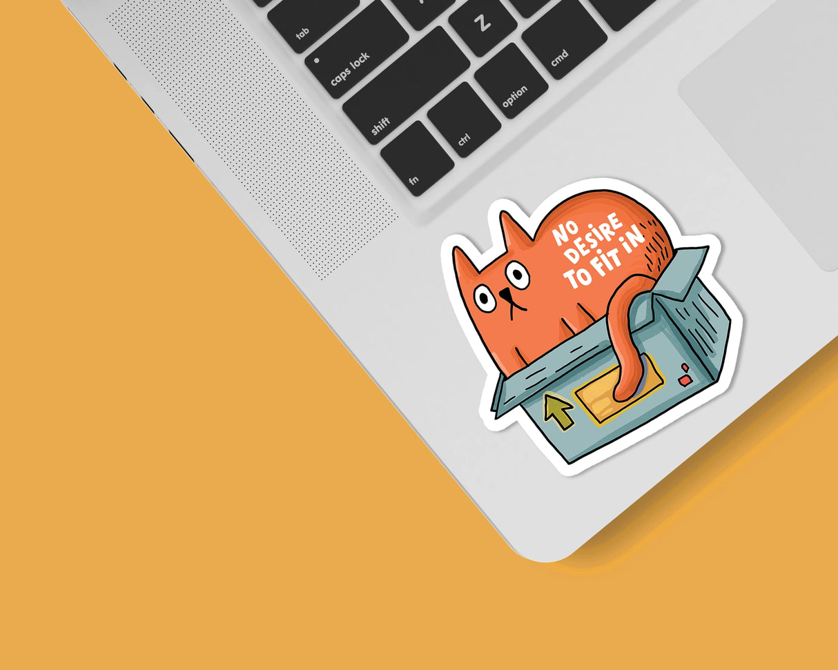 A bold illustrated vinyl sticker featuring a defiant orange cat lounging in a box—perfect for celebrating individuality, independence, and not caring what anyone thinks.
🌟 Key Features:
• Dimensions: 3 x 3 inches
• High-quality vinyl material
• Waterproof and weather-resistant
• Ideal for personalizing any surface