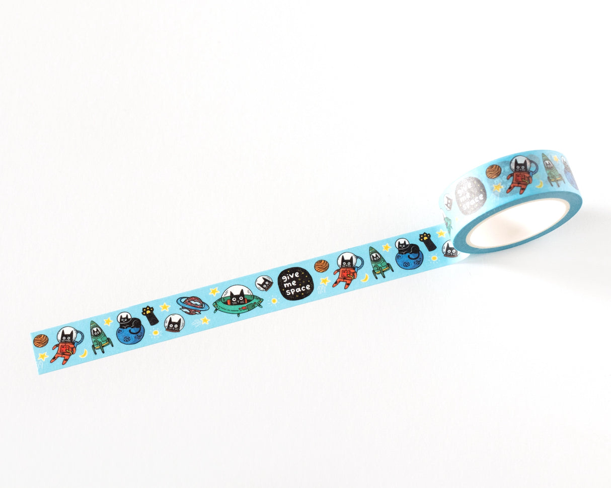 Decorative washi tape featuring playful illustrated cats in space, including astronauts, planets, and stars. Perfect for planners, journals, gift wrapping, scrapbooking, and creative projects. Easy to tear, repositionable, and residue-free.
🌈 Key Features:
Dimensions: 15mm wide x 10 meters (32.8 feet) in length
Contains: 1 washi tape roll
High-quality washi tape material
Easy to tear and reposition
Perfect for scrapbooking, journaling, and crafts