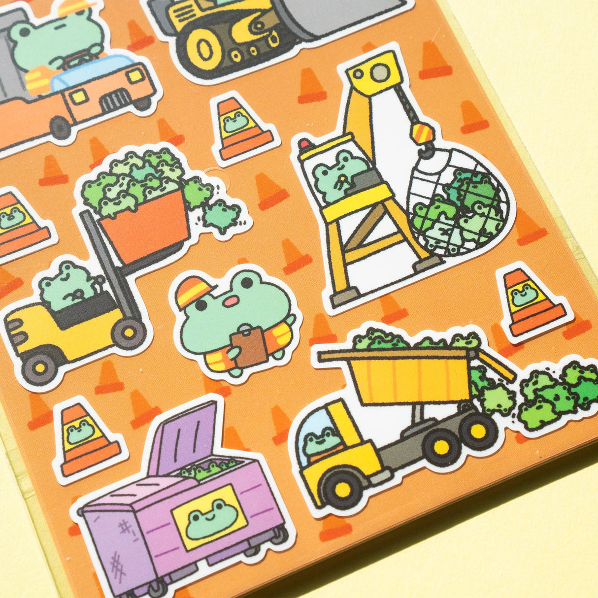 This is part of a new series of sticker sheets that feature different "days".
There are 15 individual stickers on the sheet full of bizness success.
They are vinyl stickers on a clear plastic sheet with a backing card and packaging that's ready to display.