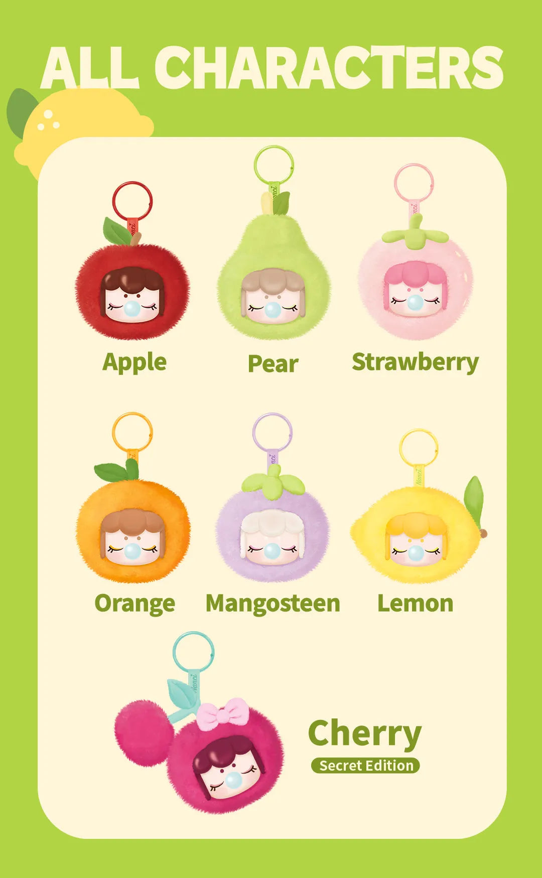 Nanci Plush Blind Box: Fruit Mood Pendant Charm