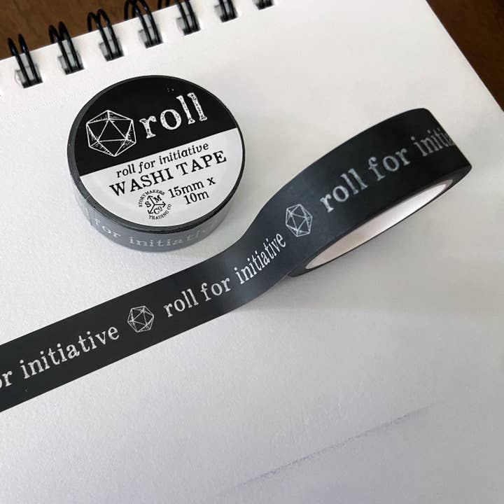 Roll For Initiative Washi Tape - For World Builders, Rpg, D&D, Fantasy Lovers and More!