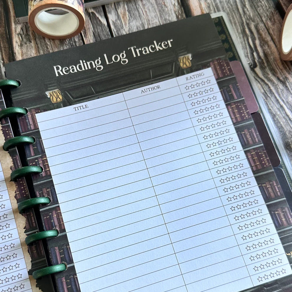 Step into the world of classic literature with the Dark Academia All Booked Up Journal. Perfect as a book journal, reading planner, or book planner, it’s designed for those who love the charm of old libraries and the allure of Dark Academia. Capture your reading lists, reflections, goals, and inspirations in this elegant companion that blends style with function. Enhance your literary journey with every page.
Track Your Reading Journey: The Book List section allows you to document titles, au