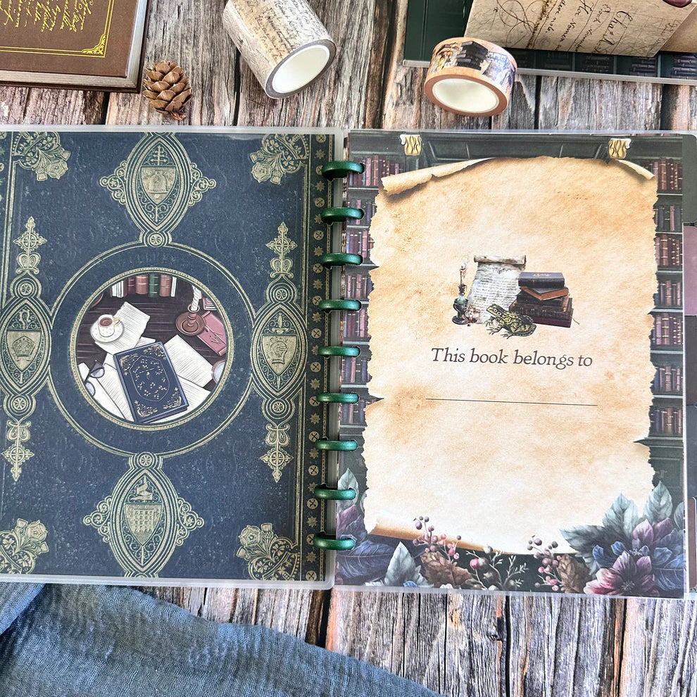 Step into the world of classic literature with the Dark Academia All Booked Up Journal. Perfect as a book journal, reading planner, or book planner, it’s designed for those who love the charm of old libraries and the allure of Dark Academia. Capture your reading lists, reflections, goals, and inspirations in this elegant companion that blends style with function. Enhance your literary journey with every page.
Track Your Reading Journey: The Book List section allows you to document titles, au