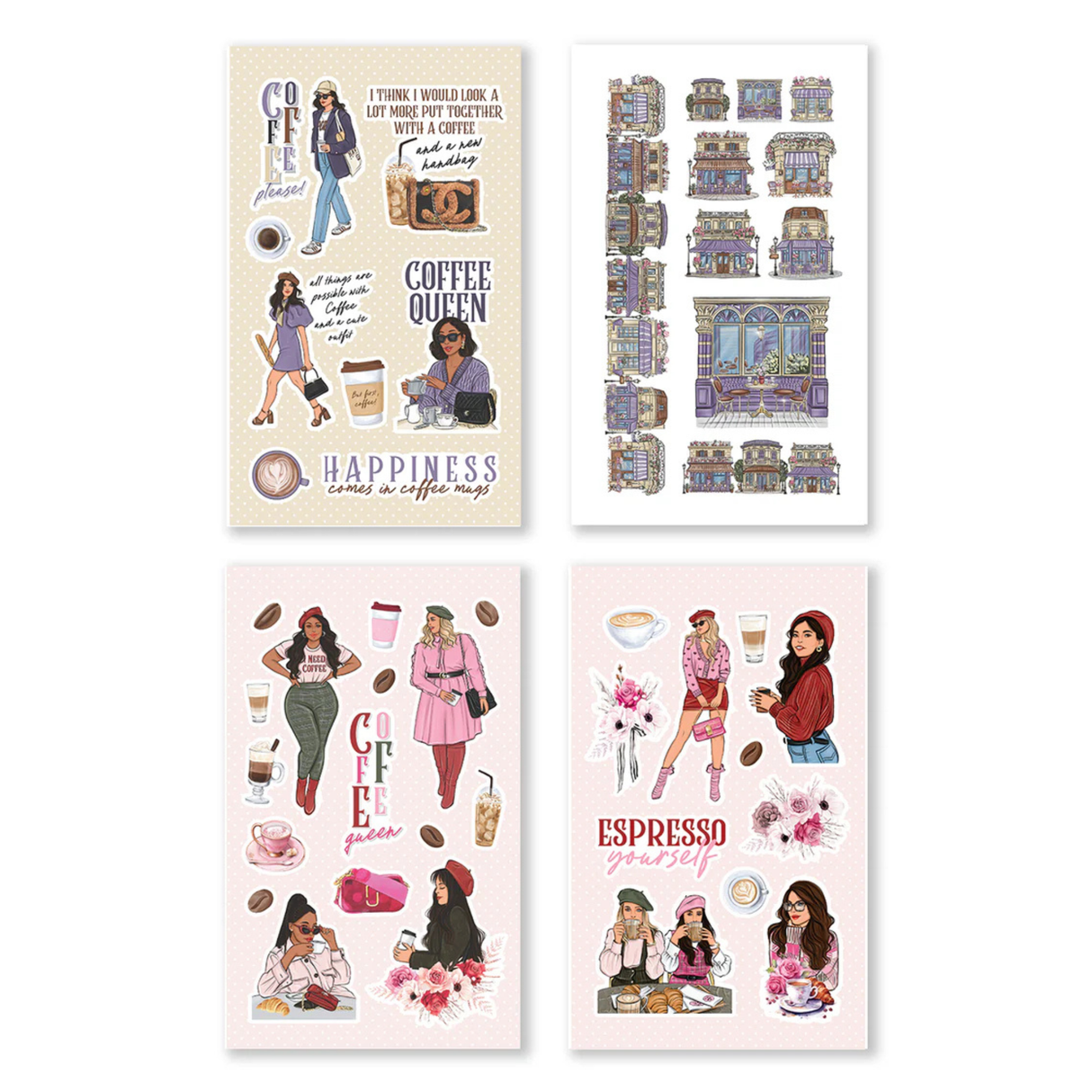 Rongrong Sticker Book - Coffee Queen 2
Indulge your love for coffee and creativity with the Coffee Queen Sticker Book 2! This must-have collection for coffee enthusiasts and crafters offers a delightful array of charming, hand-drawn designs, perfect for decorating planners, journaling, and crafting unique projects. Infuse your daily routine with warmth and joy through these beautifully designed, caffeine-inspired stickers! ☕✨
Key Features:
25 Pages of Hand-Drawn Stickers: Enjoy a diverse collection