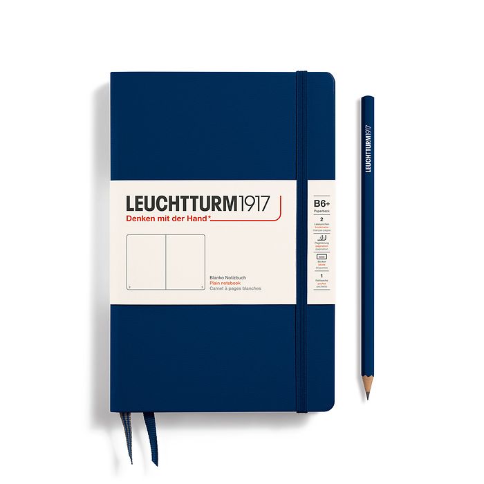 Ruled - Leuchtturm1917 Hardcover Notebook Paperback (B6+) Navy