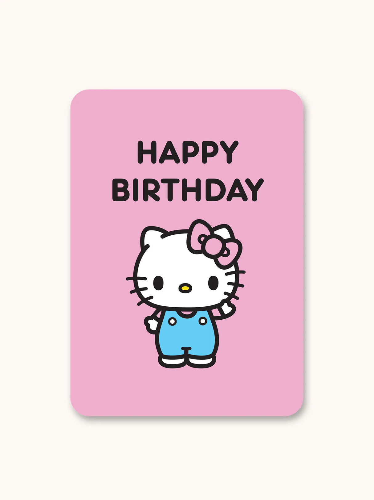 Hello Kitty Classic Pink Happy Birthday Deluxe Greeting Card