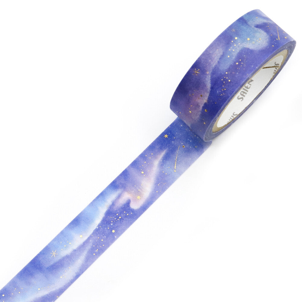Sized at 15mm × 7m, this tape brings a touch of celestial beauty to journals, planners, scrapbooks, and winter‑themed projects. A tiny strip of sky‑born enchantment, ready to brighten any page.