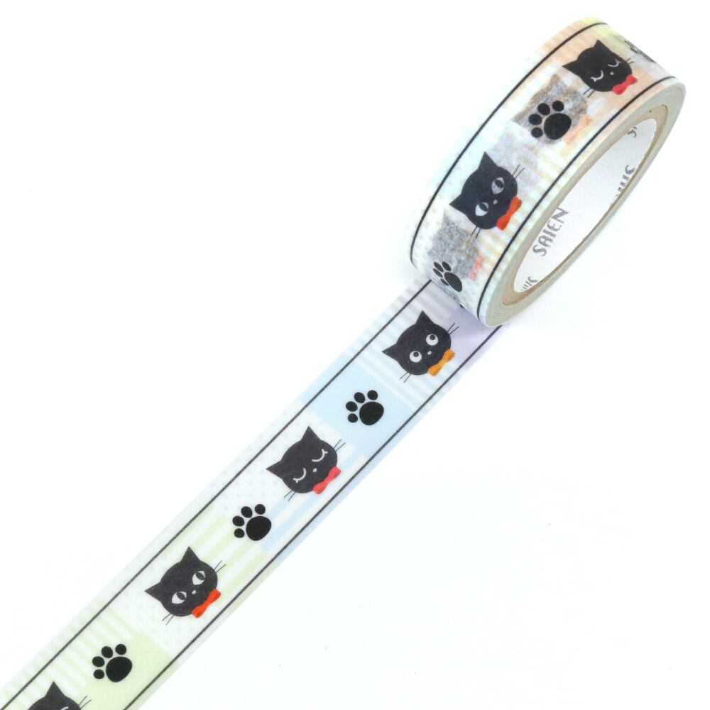 SAIEN Washi Tape - Black Cat