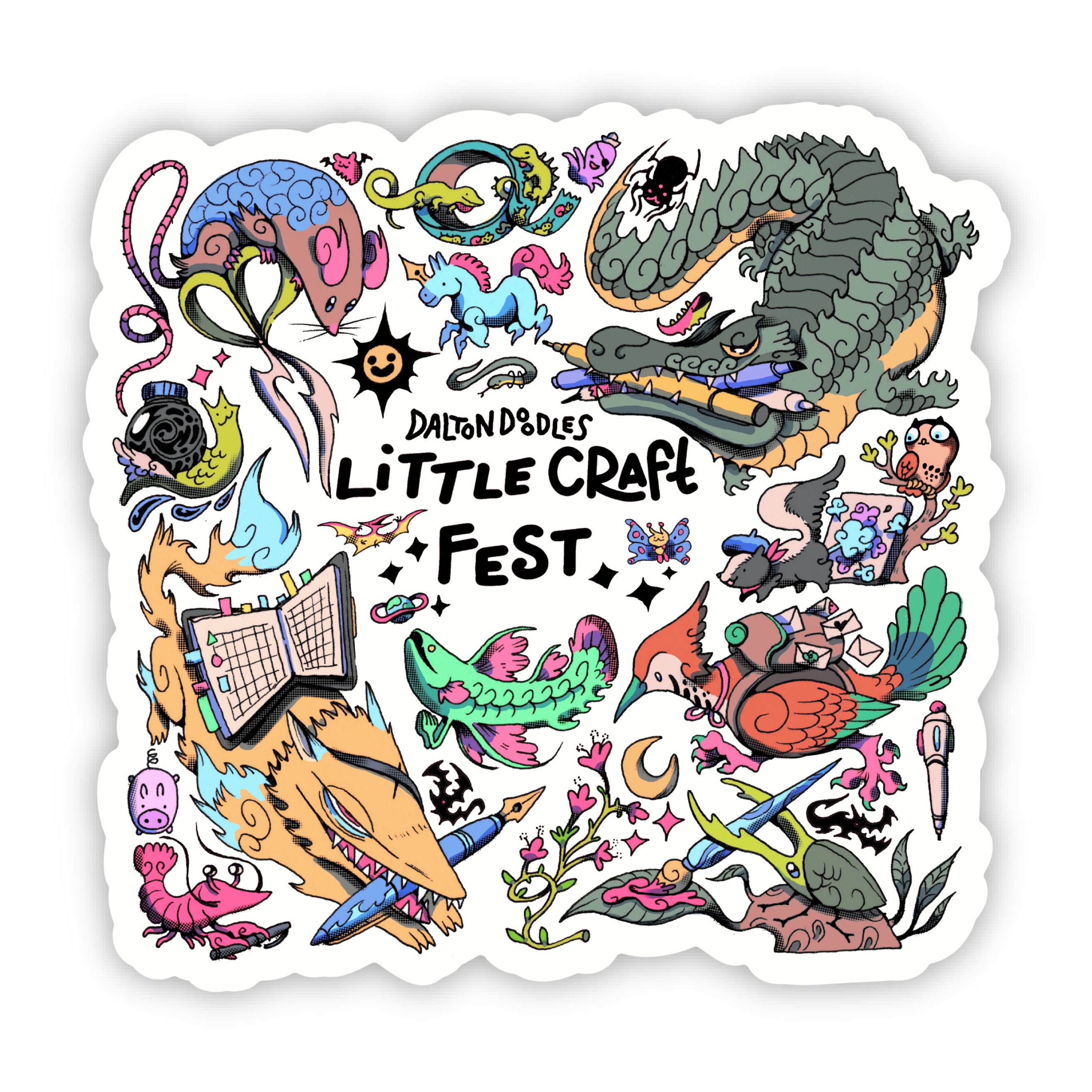 Dalton Doodles x Little Craft Place - Doodle Creatures Vinyl Sticker