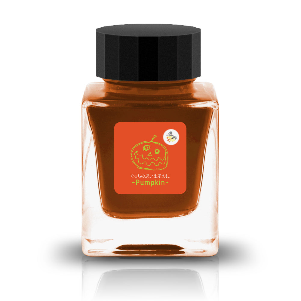 ぐっちの思い出 02 -Pumpkin Ink
The Sura & Gucchi Collection is a collaboration with 2 ink masters who developed the color palette and are known for unique and vibrant colors. These inks are a tribute to the unique ink making styles within their community.
RGB: 226, 76, 0
Orange with green brown sheen
30ml