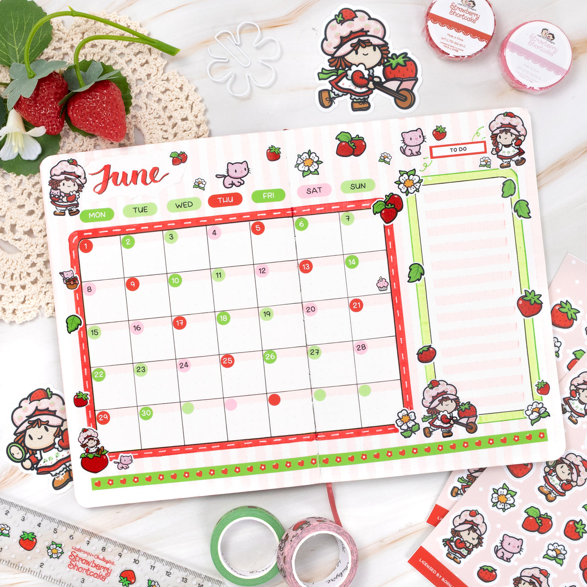 Put the FUN in FUNctional Planning with Strawberry Shortcake by The Joyful Sojourn x Hubman & Chubgirl