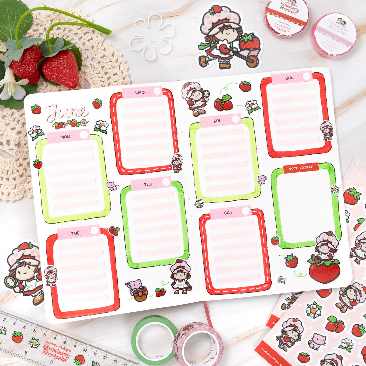 Put the FUN in FUNctional Planning with Strawberry Shortcake by The Joyful Sojourn x Hubman & Chubgirl