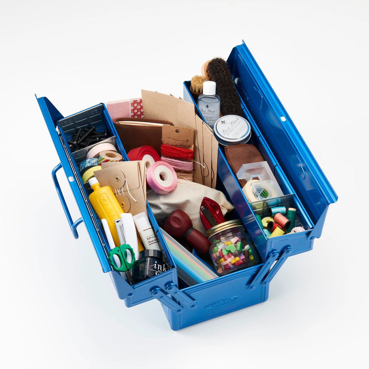 Toyo Steel Cantilever Toolbox ST-350 Japanese Tea Green