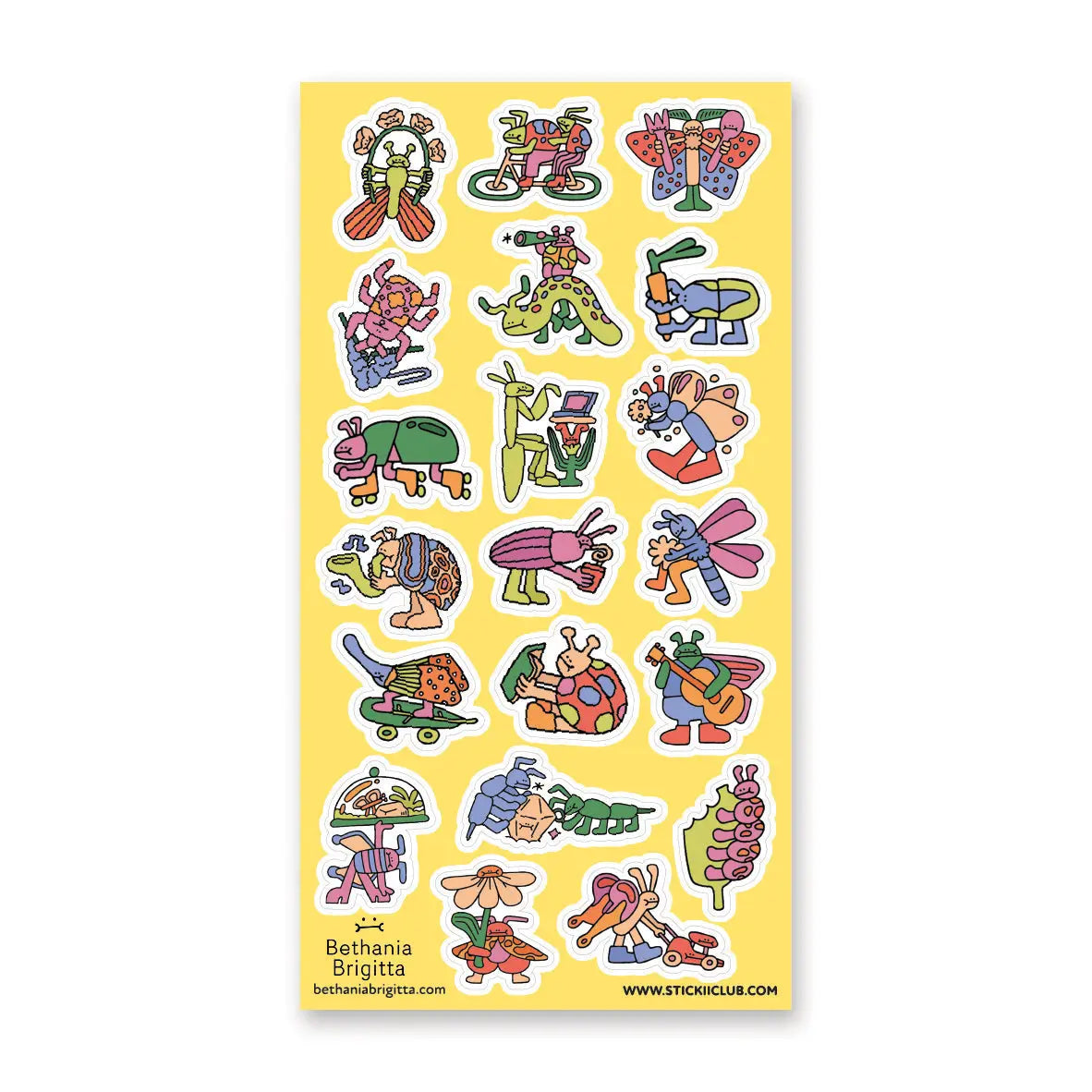 🐞🎸 Get ready to bug out with @bethaniabrigitta’s delightfully quirky critter crew! These colorful little insects are living their best lives—skating, biking, jamming out, gardening, and generally causing the cutest kind of chaos. Weird, wonderful, and full of personality, this playful parade of bugs is here to crawl straight into your heart (and onto your pages).