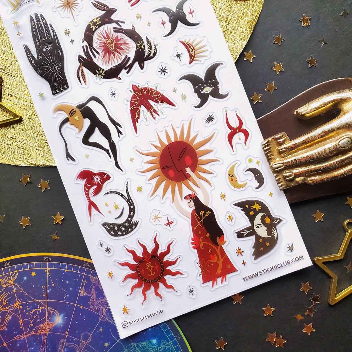 🎇💫 In @knstartstudio’s magical solstice, the sun and moon don’t just rise and set, they dance, boogie, and weave their own tall cosmic tales. With mystical creatures, dreamlike moon spirits, and radiant suns, this set is a celebration of that rare moment when light and darkness meet, mingle, and spark a little mischief.