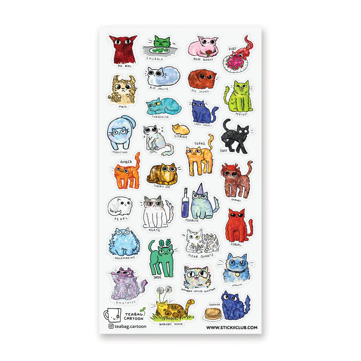 šš± Say hello to @teabag.cartoonās purr-ecious gem cats, each one sparkling with its own crystal personality! From grumpy garnet loafs to glittery opals and party-ready fluorite, this crew proves that cats and gemstones are a match made in shiny heaven. Itās equal parts cozy, chaotic, and collectible⦠basically the cat-alog you didnāt know you needed.