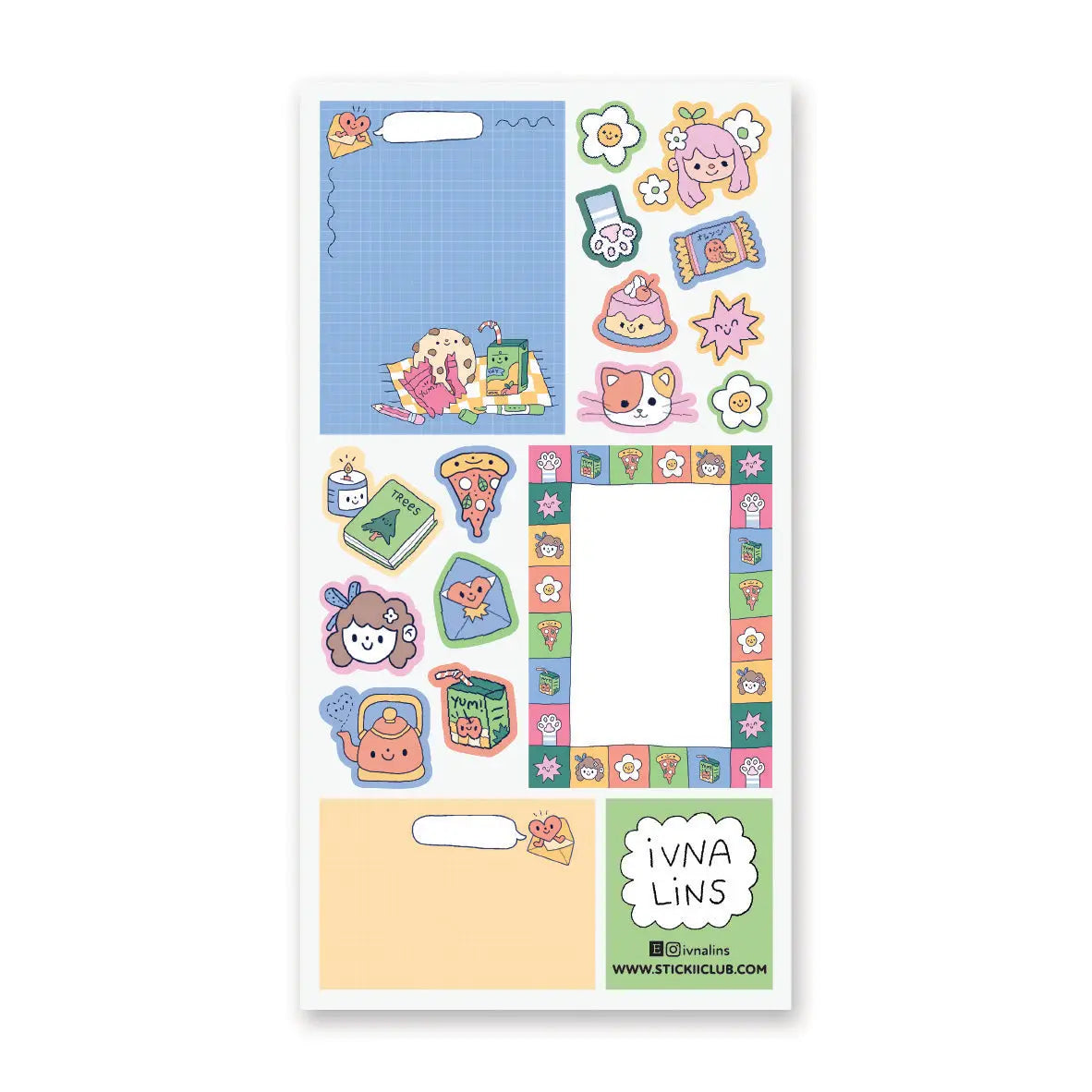 ✏️💌 Say hello to the cutest journaling essentials by @ivnalins! Packed with cheerful doodles, sweet snacks, happy faces, and playful borders, this set turns everyday notes into little moments of joy. From cozy vibes to friendly reminders and smile-filled stickers, it’s a bright, feel-good collection made for pages that love a bit of fun and personality.