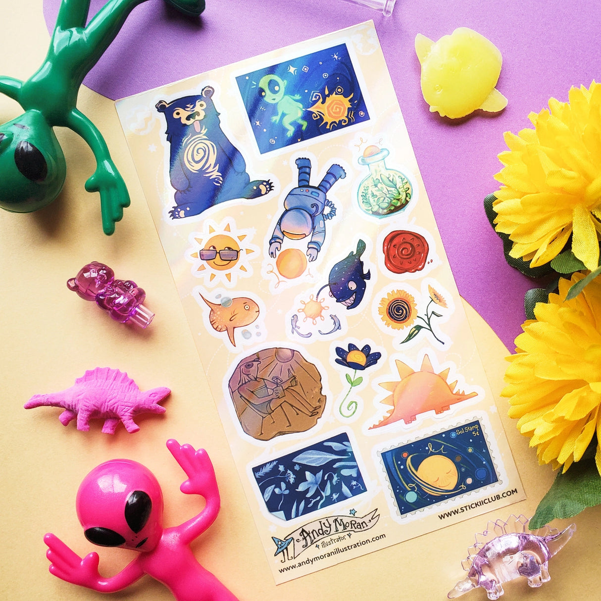 ☀️✨ Turn up the cosmic heat with @wizard.legs’ brilliant solar squad! From a chilled-out sun bear and a groovy dino-sun to a slick sunfish just vibing in its own bubbles, this sun-themed entourage has range while sunflowers, space explorers, and stellar oddballs whirl around in radiant orbit. It’s a whole universe of suns, each shining in their own wonderfully weird way.