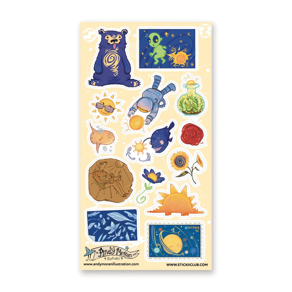 ☀️✨ Turn up the cosmic heat with @wizard.legs’ brilliant solar squad! From a chilled-out sun bear and a groovy dino-sun to a slick sunfish just vibing in its own bubbles, this sun-themed entourage has range while sunflowers, space explorers, and stellar oddballs whirl around in radiant orbit. It’s a whole universe of suns, each shining in their own wonderfully weird way.