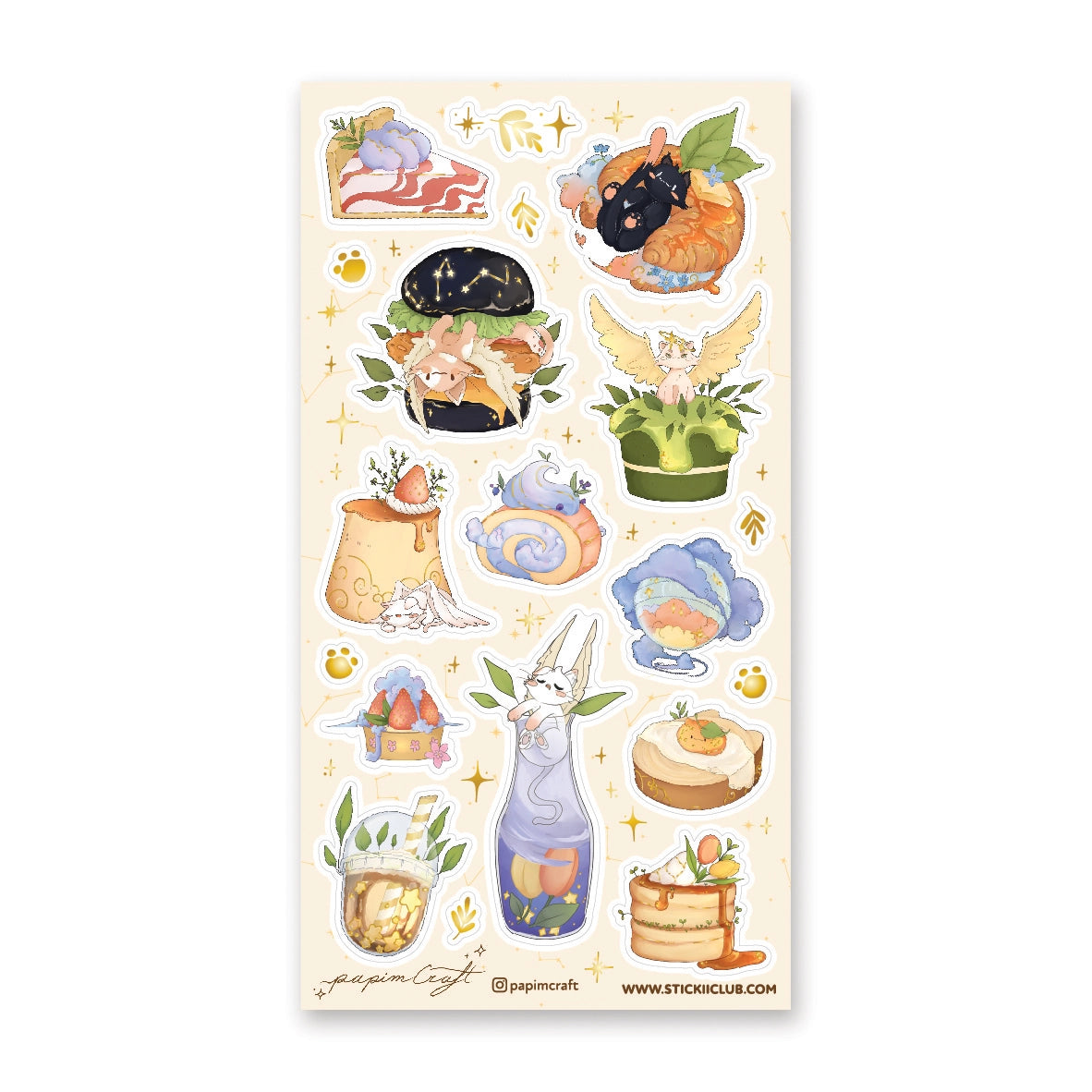 STICKII Celestial Cat Cafe Sticker Sheet