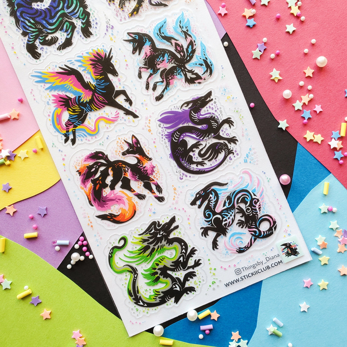 ๐๐ How can you magic without the right creatures? This vibrant crew of dragons, foxes, and magical beasts by @thingsby_diana got all the colors and wildness. From swirling flames to dreamy wings, each creature is full of personality and charm. Perfect for when your planner or notebook needs a little extra magic!