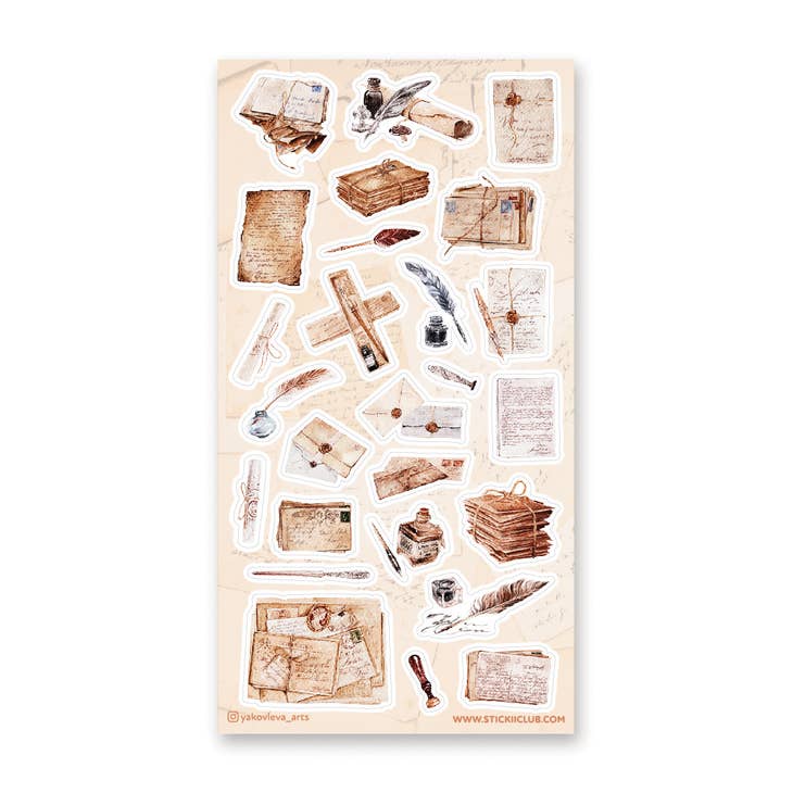STICKII Classic Correspondence Sticker Sheet Vintage