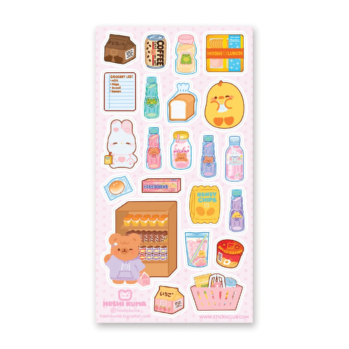 STICKII Cutie Snack Run Sticker Sheet