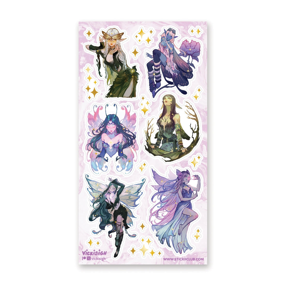 STICKII Enchanted Forest Faes Sticker Sheet
🧚 Get IN human, we’re going magicking! These fae by @vickisigh are here with fierce looks and forest flair to cause some magical mayhem cause isn’t that the best kind?