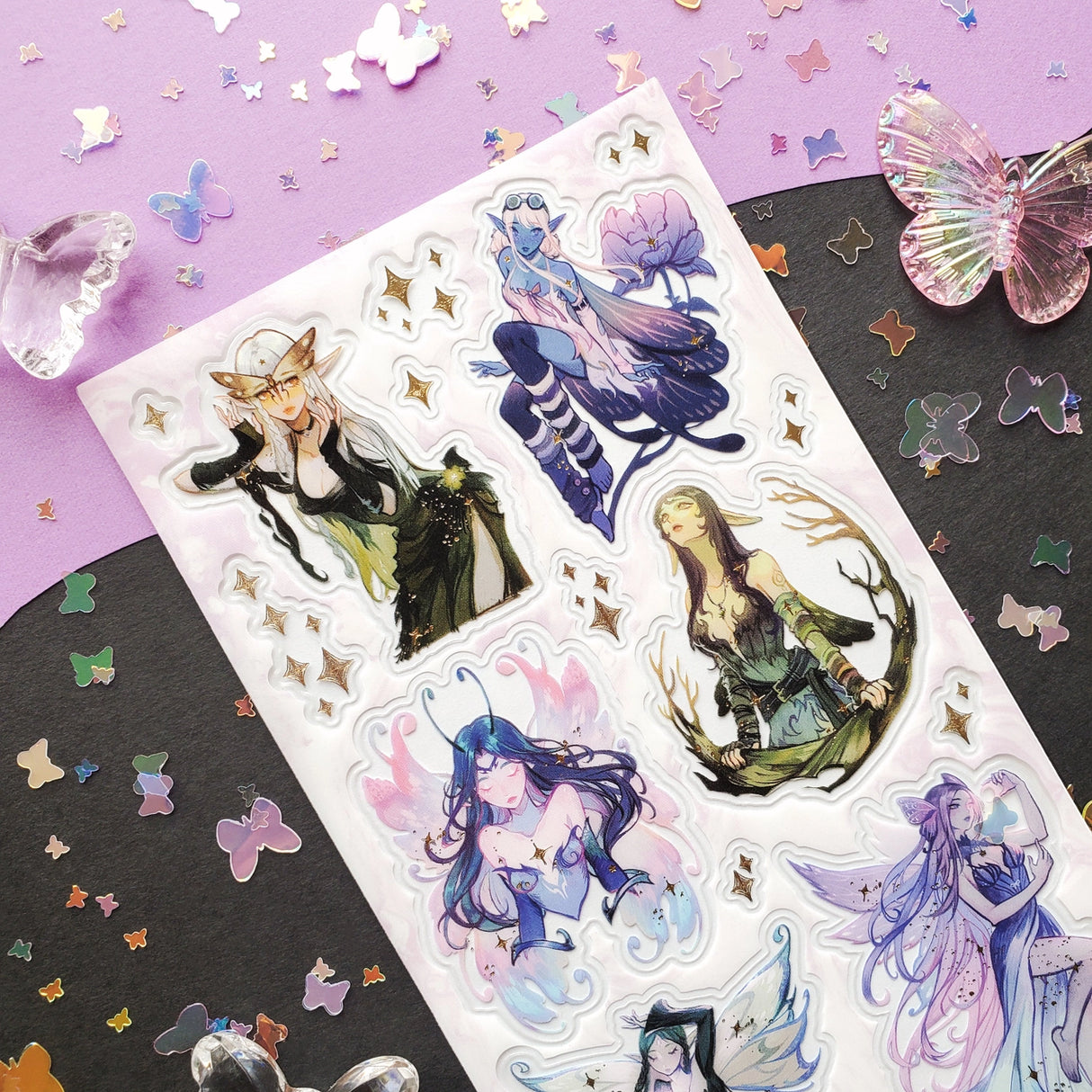 STICKII Enchanted Forest Faes Sticker Sheet
🧚 Get IN human, we’re going magicking! These fae by @vickisigh are here with fierce looks and forest flair to cause some magical mayhem cause isn’t that the best kind?