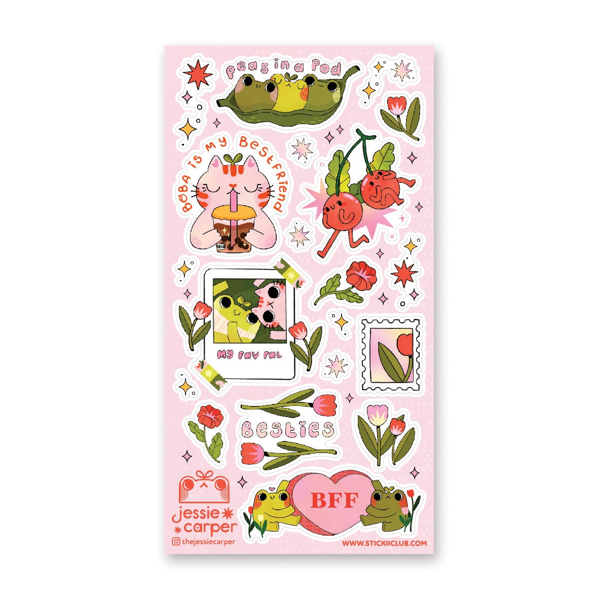 Whether your bestie is that perfect cup of boba tea or your fluffy fur baby, youâll adore this swoon-worthy sheetâperfect for sending your bestie some love!